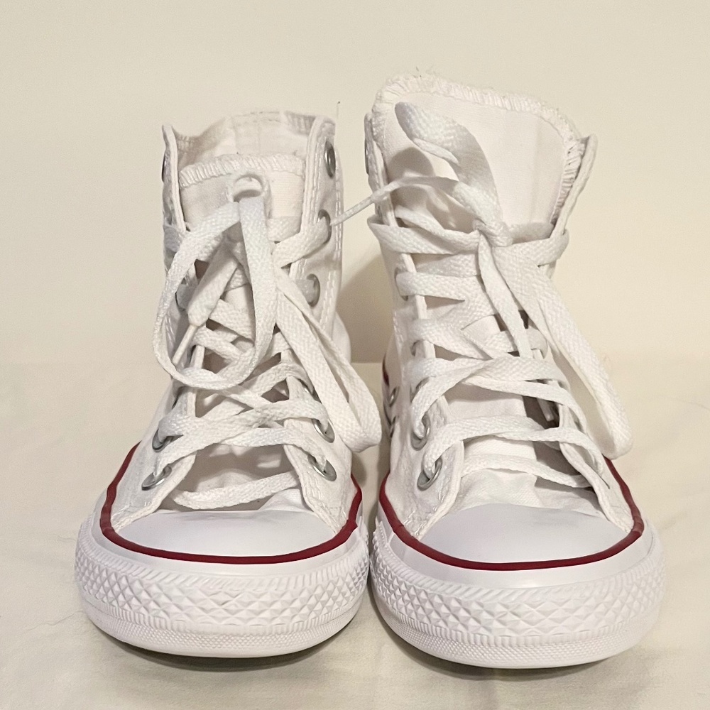 Converse white high top